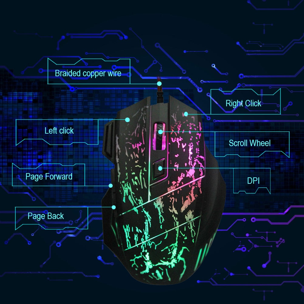 Transparent LED Gaming Mouse - Relixcart